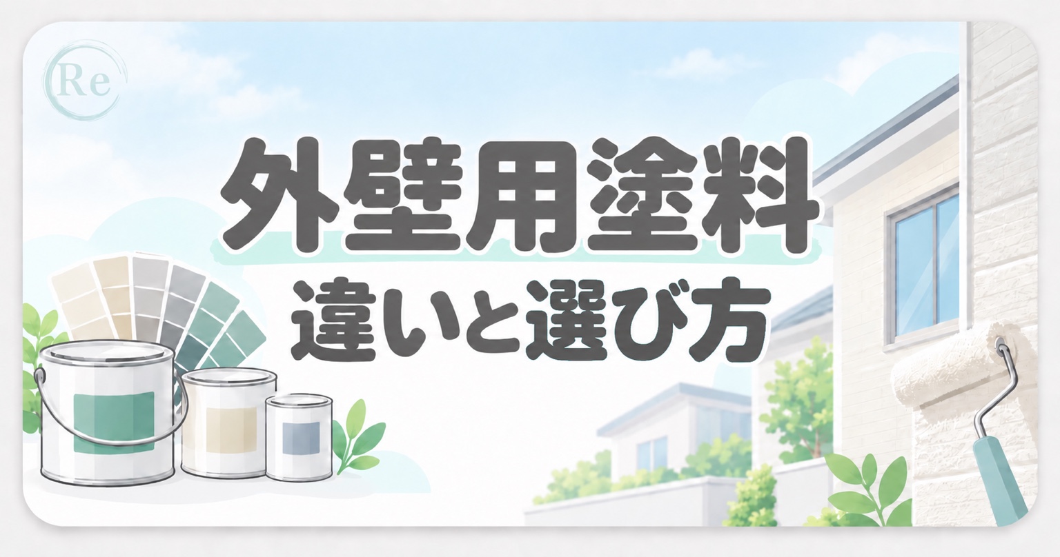 外壁用塗料の違いと選び方を解説するアイキャッチ画像