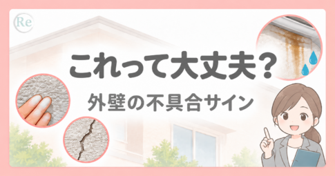 外壁の不具合サインを解説する画像