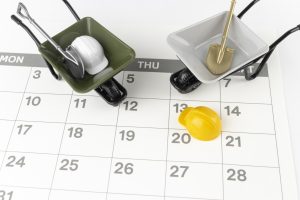 工事現場のカレンダー・