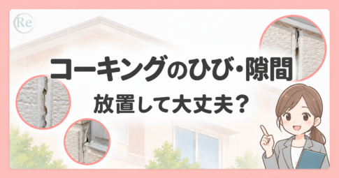 コーキングのひび割れと放置リスクを解説するアイキャッチ画像